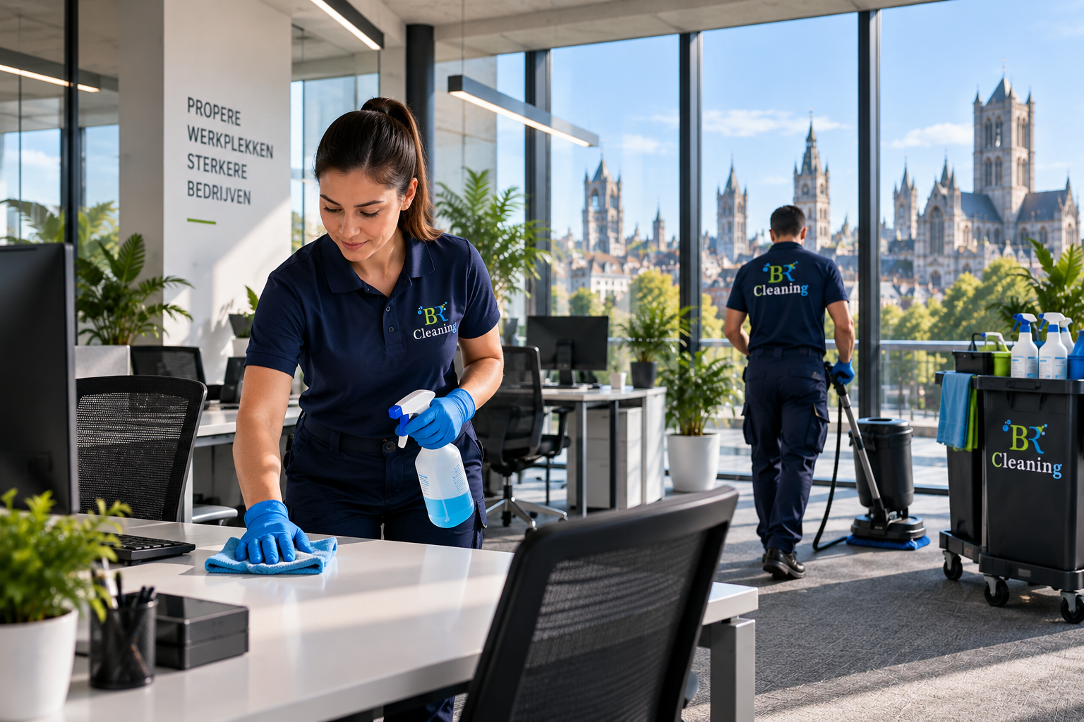 Professionele kantoor schoonmaak in Gent